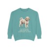 Cavachon Humor Sweatshirt, Seafoam, front view