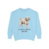 cavachon-sweatshirt-mom-chambray Cavachon Mom Sweatshirt, Chambray, front view