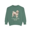 cavachon-sweatshirt-mom-light-green Cavachon Mom Sweatshirt, Light Green, front view