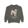 cavachon-sweatshirt-mom-pepper Cavachon Mom Sweatshirt, Pepper, front view