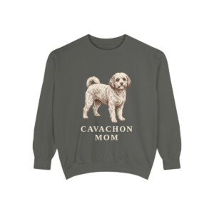 Cavachon Mom Sweatshirt, Pepper, front view