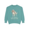cavalier-king-charles-spaniel-sweatshirt-dad-seafoam Cavalier King Charles Spaniel Dad Sweatshirt, Seafoam, front view