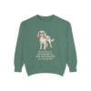 Cavalier King Charles Spaniel Humor Sweatshirt, Light Green, front view