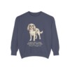 Cavalier King Charles Spaniel Latin Sweatshirt, Denim, front view