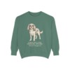 Cavalier King Charles Spaniel Latin Sweatshirt, Light Green, front view