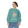 Cavalier King Charles Spaniel Mom Sweatshirt, Seafoam, person 2 front