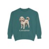 Cavapoo Sweatshirt, Blue Spruce, front view