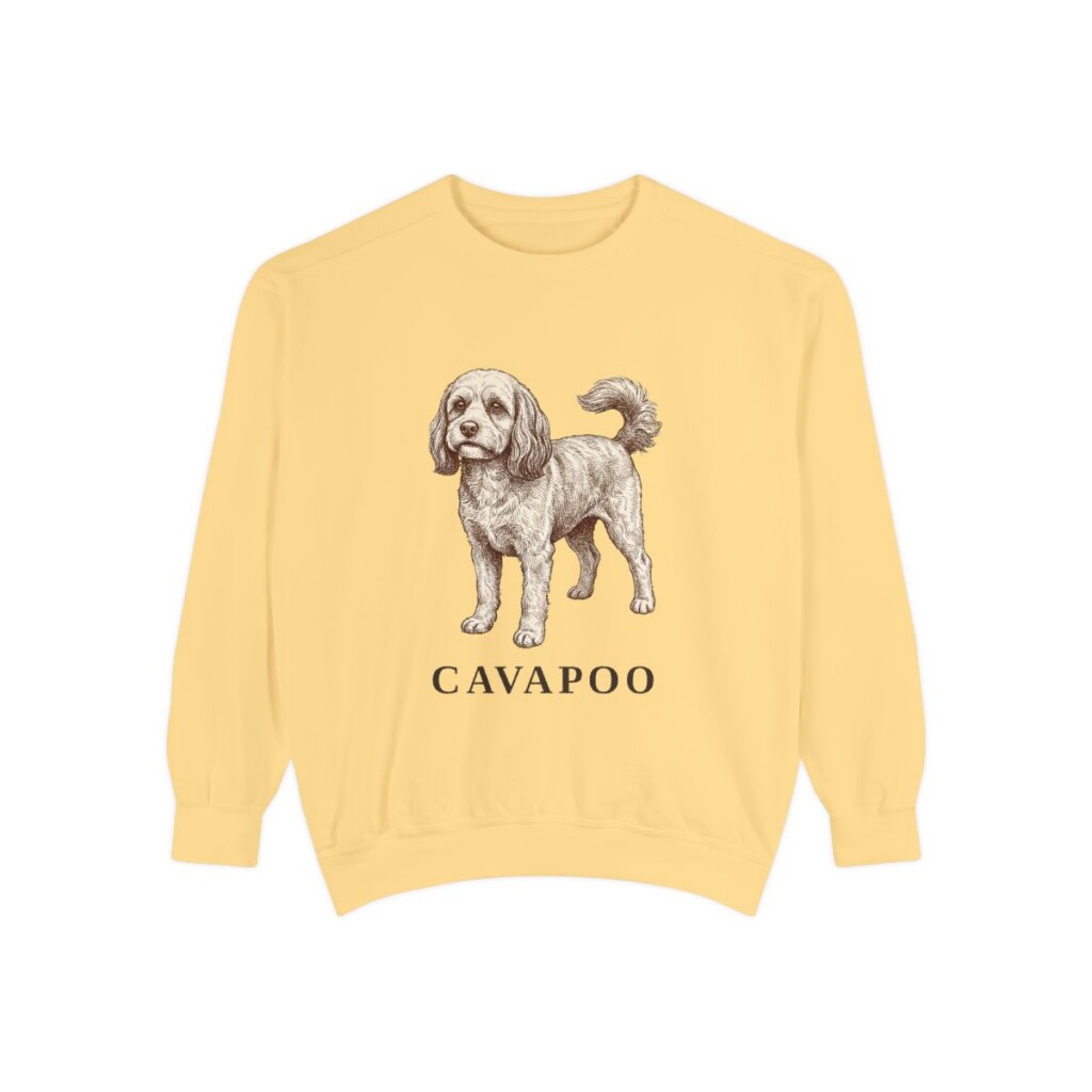 Cavapoo Sweatshirt, Butter, front view