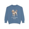 Cavapoo Dad Sweatshirt, Blue Jean, front view