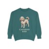 Cavapoo Dad Sweatshirt, Blue Spruce, front view
