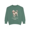 Cavapoo Dad Sweatshirt, Light Green, front view
