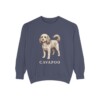 Cavapoo Sweatshirt, Denim, front view