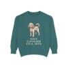 Cavapoo Humor Sweatshirt, Blue Spruce, front view