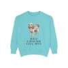 Cavapoo Humor Sweatshirt, Chalky Mint, front view