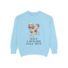 Cavapoo Humor Sweatshirt, Chambray, front view