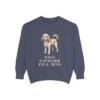Cavapoo Humor Sweatshirt, Denim, front view