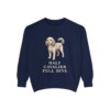 Cavapoo Humor Sweatshirt, True Navy, front view