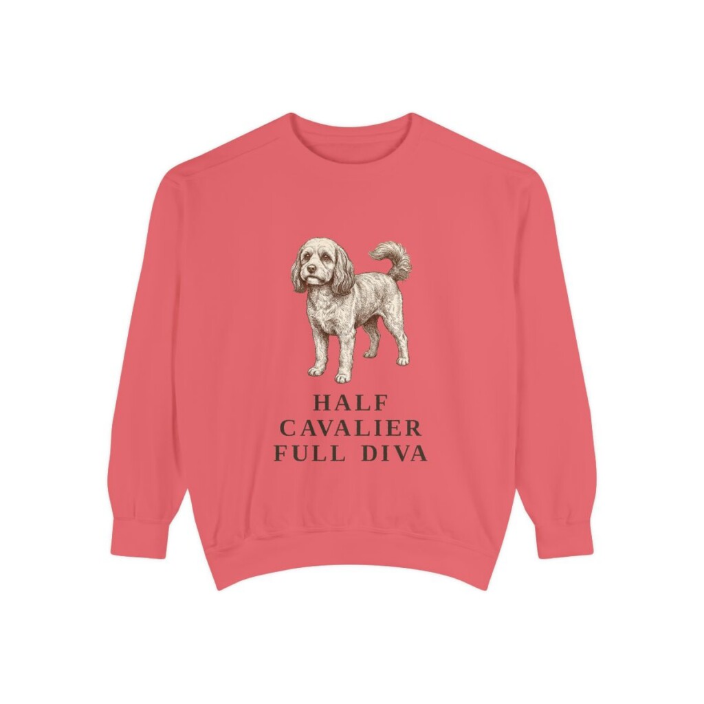 Cavapoo Humor Sweatshirt, Watermelon, front view