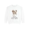 Cavapoo Humor Sweatshirt, White, front view