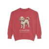 Cavapoo Latin Sweatshirt, Crimson, front view