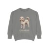 Cavapoo Latin Sweatshirt, Grey, front view