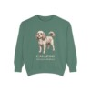 Cavapoo Latin Sweatshirt, Light Green, front view
