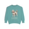 Cavapoo Latin Sweatshirt, Seafoam, front view