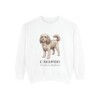 Cavapoo Latin Sweatshirt, White, front view