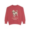 cavapoo-sweatshirt-mom-crimson Cavapoo Mom Sweatshirt, Crimson, front view