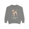 cavapoo-sweatshirt-mom-grey Cavapoo Mom Sweatshirt, Grey, front view