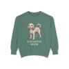 cavapoo-sweatshirt-mom-light-green Cavapoo Mom Sweatshirt, Light Green, front view