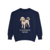 cavapoo-sweatshirt-mom-true-navy Cavapoo Mom Sweatshirt, True Navy, front view