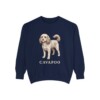 Cavapoo Sweatshirt, True Navy, front view