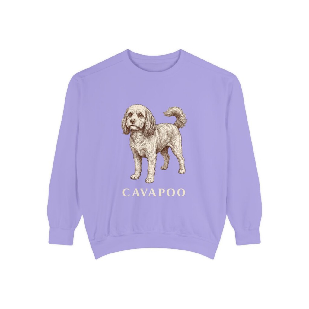 Cavapoo Sweatshirt, Violet, front view