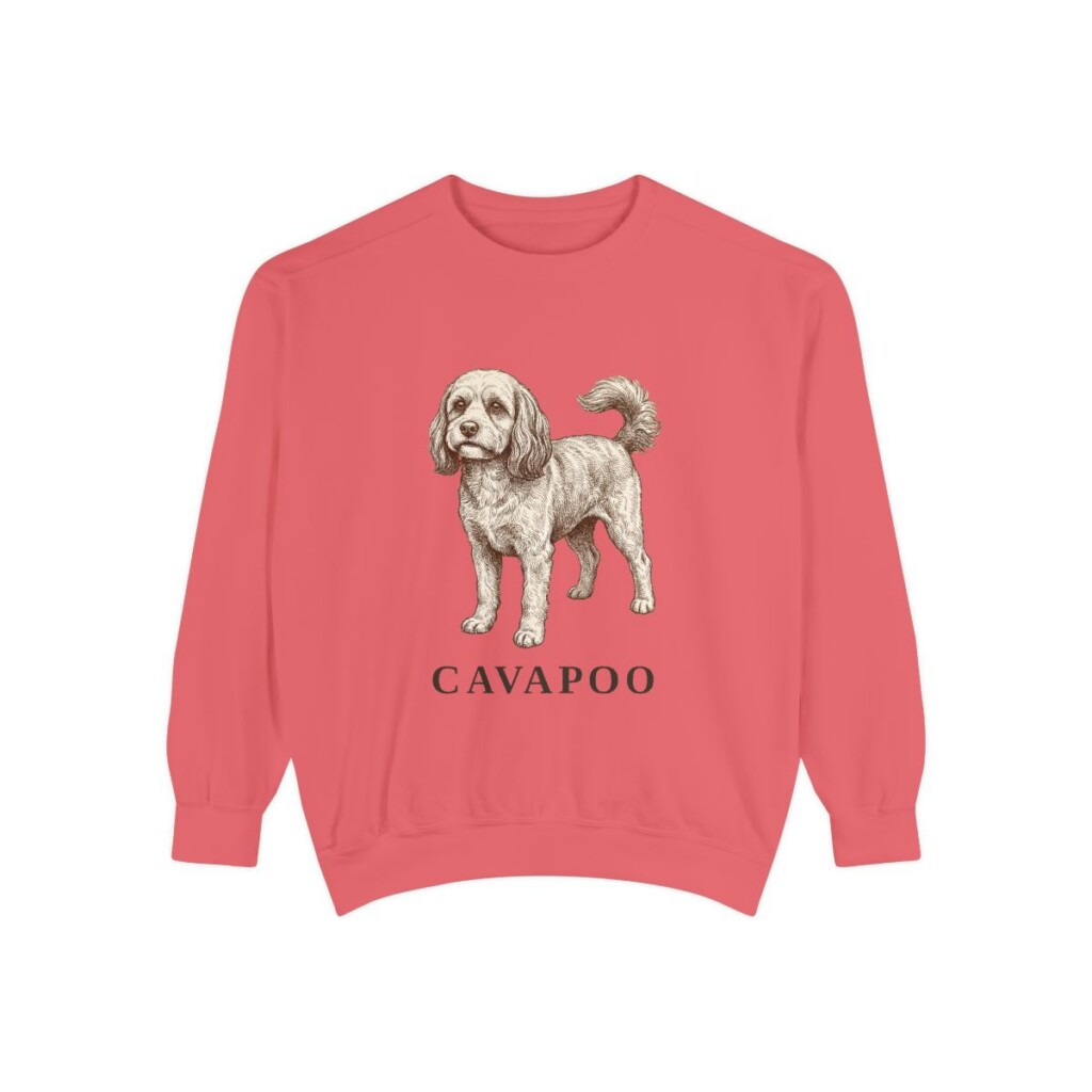 Cavapoo Sweatshirt, Watermelon, front view
