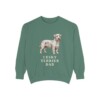 Cesky Terrier Dad Sweatshirt, Light Green, front view