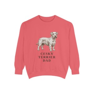 Cesky Terrier Dad Sweatshirt, Watermelon, front view
