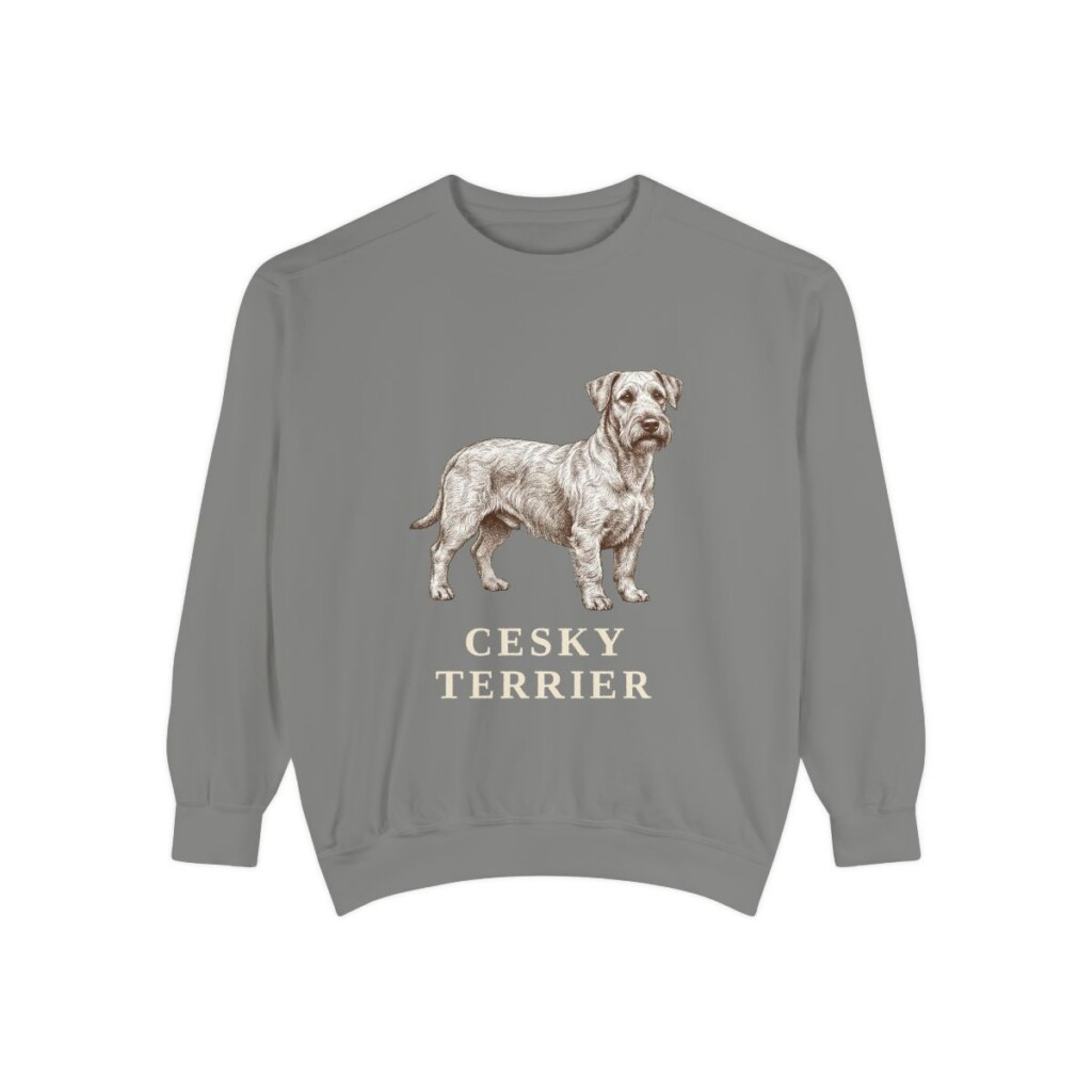 Cesky Terrier Sweatshirt, Grey, front view
