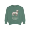 Cesky Terrier Humor Sweatshirt, Light Green, front view