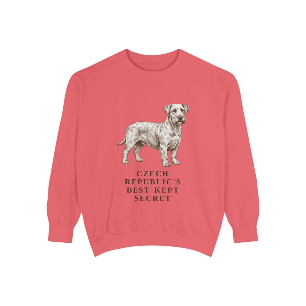 Cesky Terrier Humor Sweatshirt, Watermelon, front view