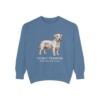 Cesky Terrier Latin Sweatshirt, Blue Jean, front view