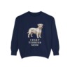 Cesky Terrier Mom Sweatshirt, True Navy, front view