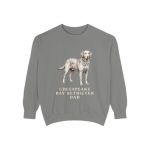 Chesapeake Bay Retriever Dad Sweatshirt, Grey, front view