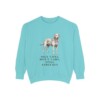 Chesapeake Bay Retriever Humor Sweatshirt, Chalky Mint, front view