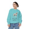 Chesapeake Bay Retriever Humor Sweatshirt, Chalky Mint, person 2 front
