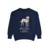 Chesapeake Bay Retriever Humor Sweatshirt, True Navy, front view