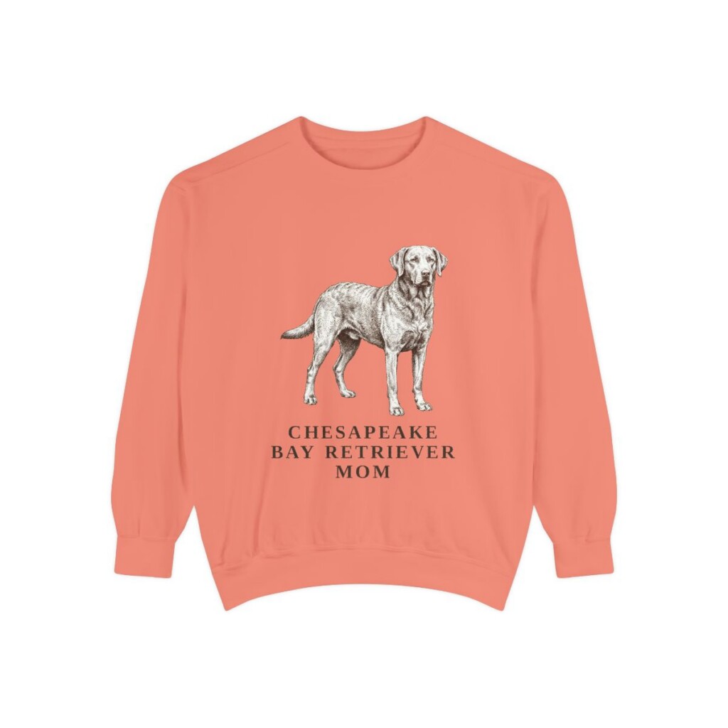 Chesapeake Bay Retriever Mom Sweatshirt, Terracotta, front view