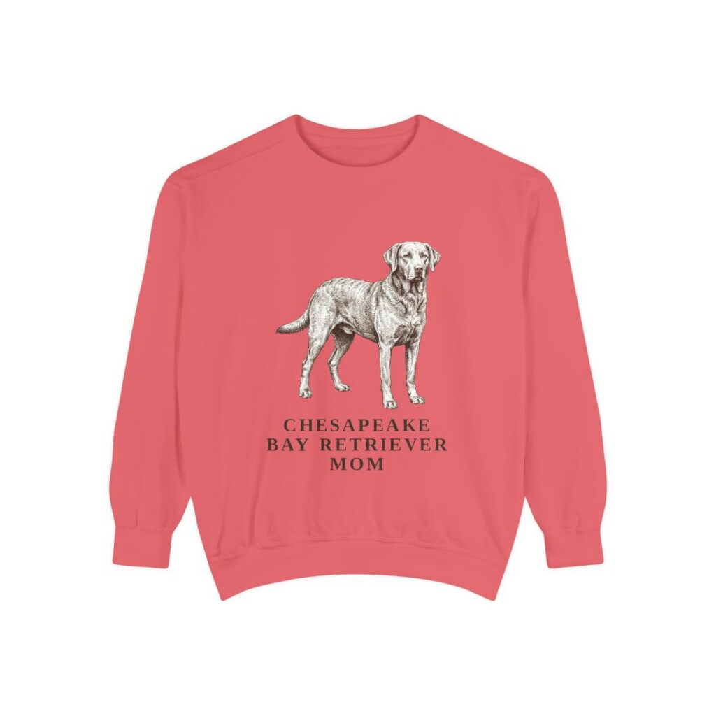 Chesapeake Bay Retriever Mom Sweatshirt, Watermelon, front view