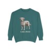 chi-poo-sweatshirt-blue-spruce Chi-Poo Sweatshirt, Blue Spruce, front view