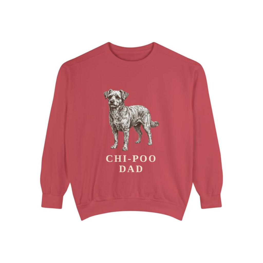 Chi-Poo Dad Sweatshirt, Crimson, front view